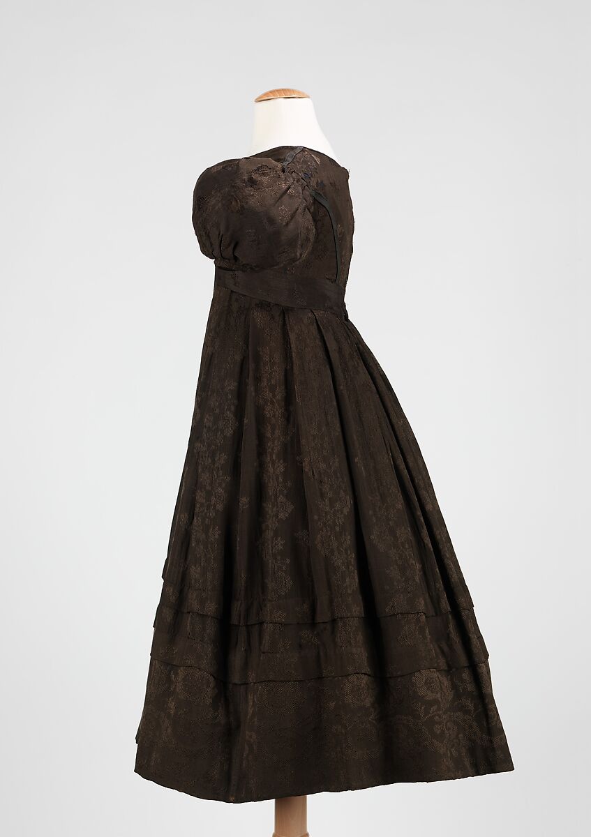 Dress, silk, cotton, American