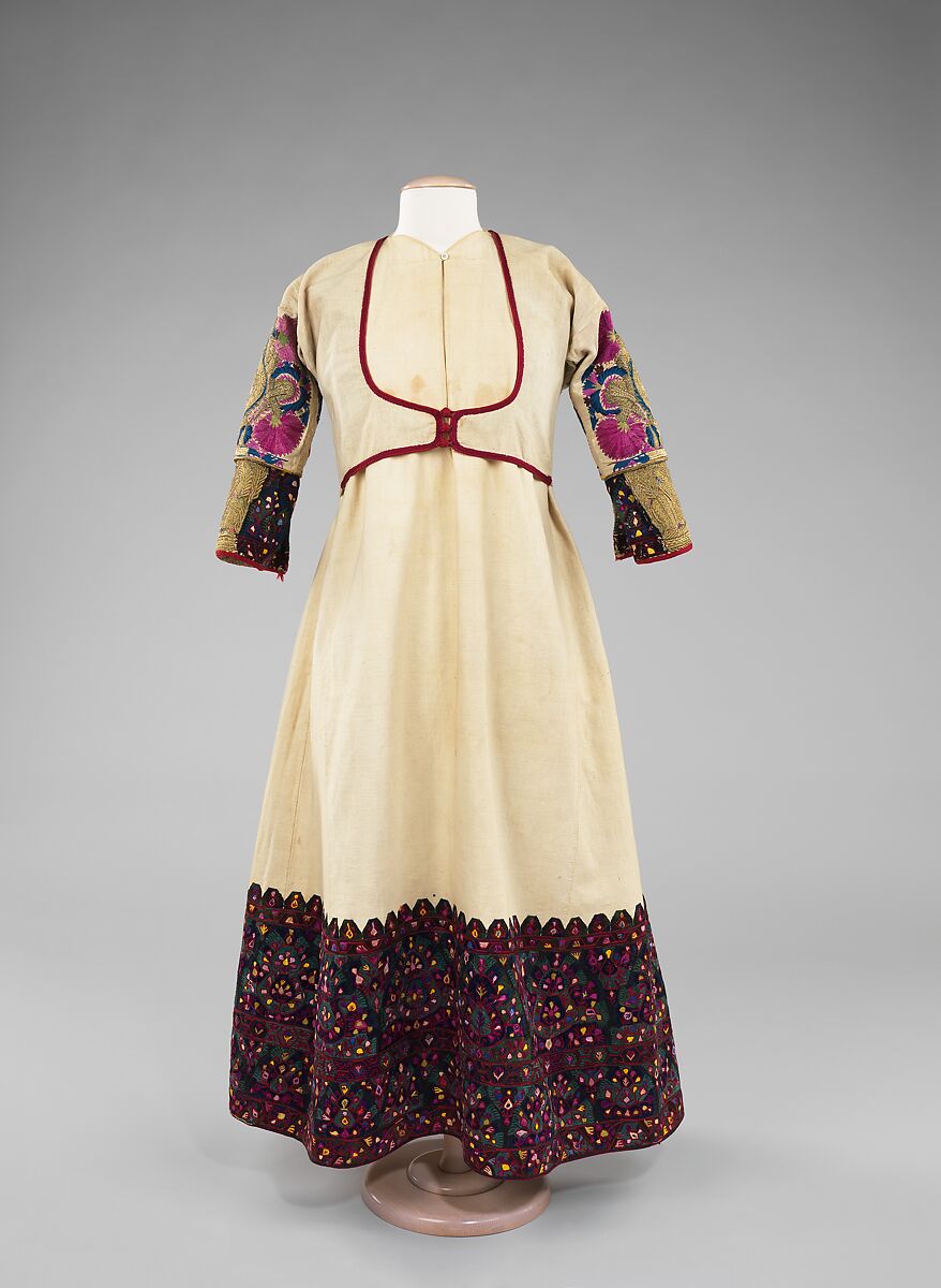 Ensemble, cotton, silk, metal, Albanian 