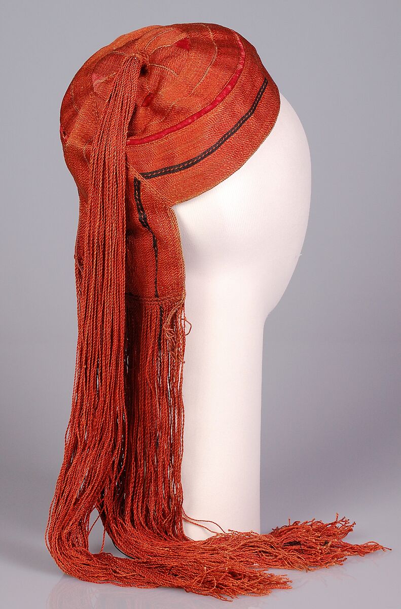 Ensemble, wool, silk, cotton, metal, silk