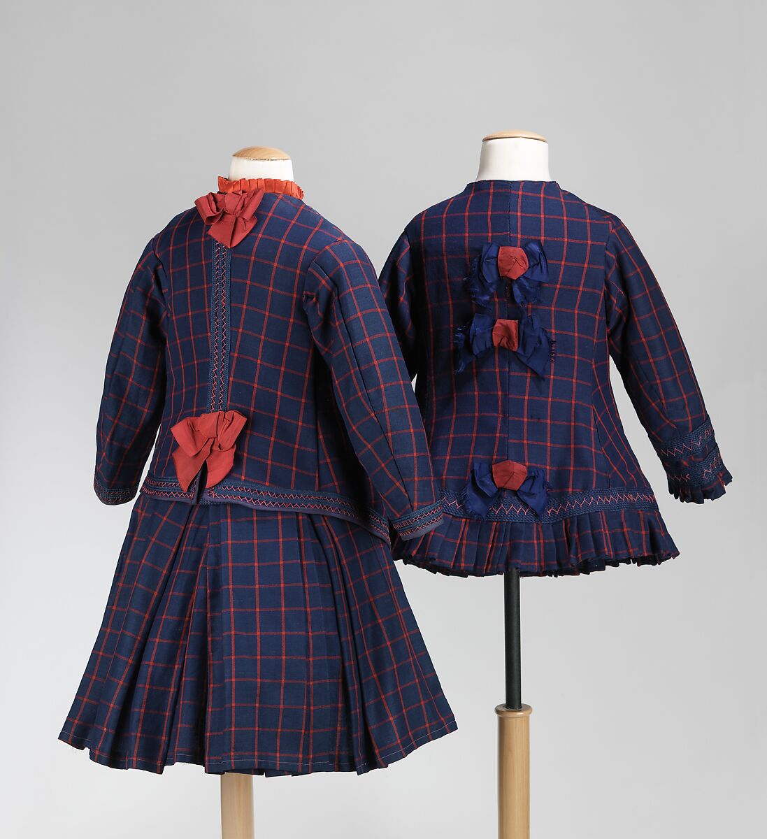 Ensemble, wool, silk, American