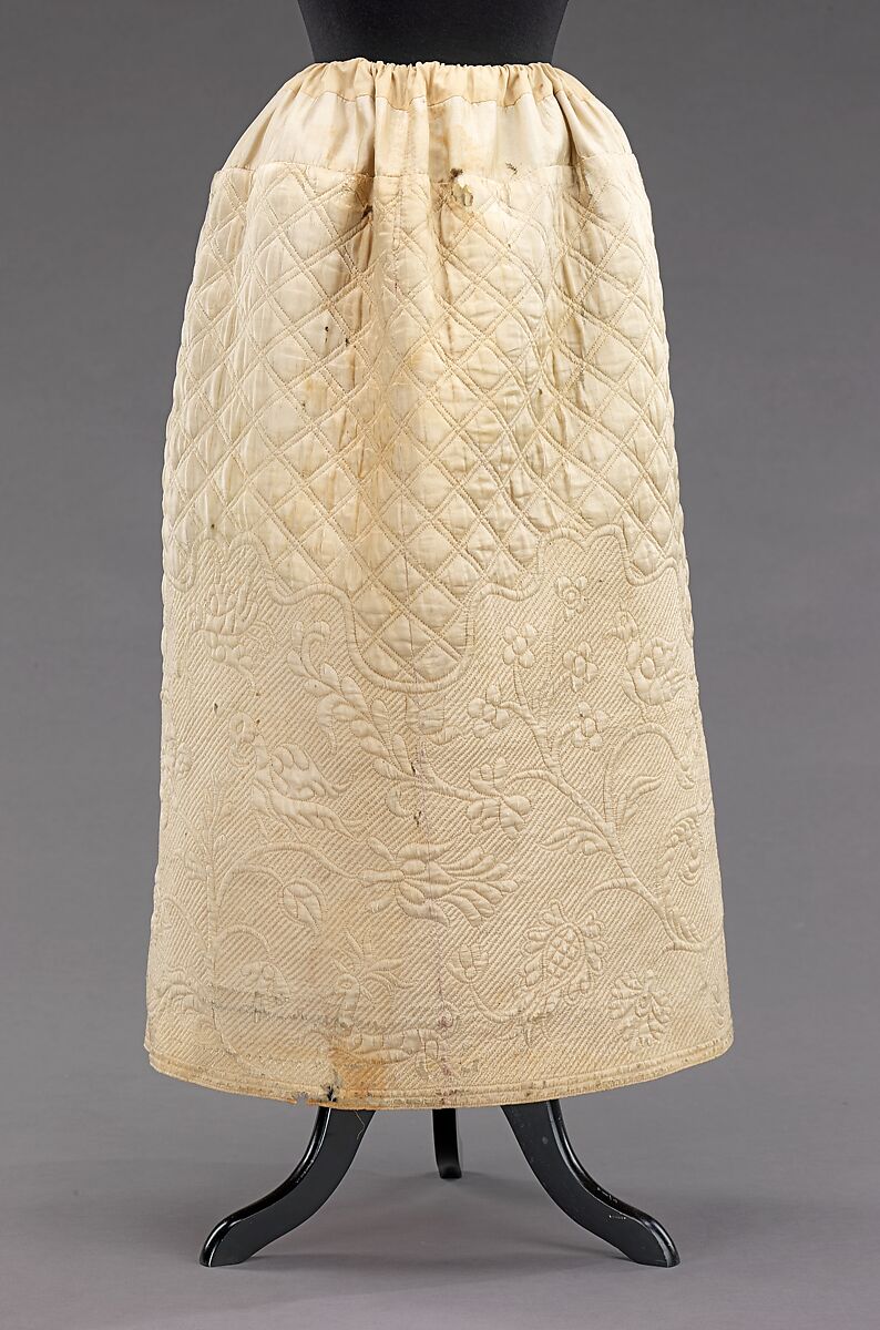 Wedding petticoat, silk, American 