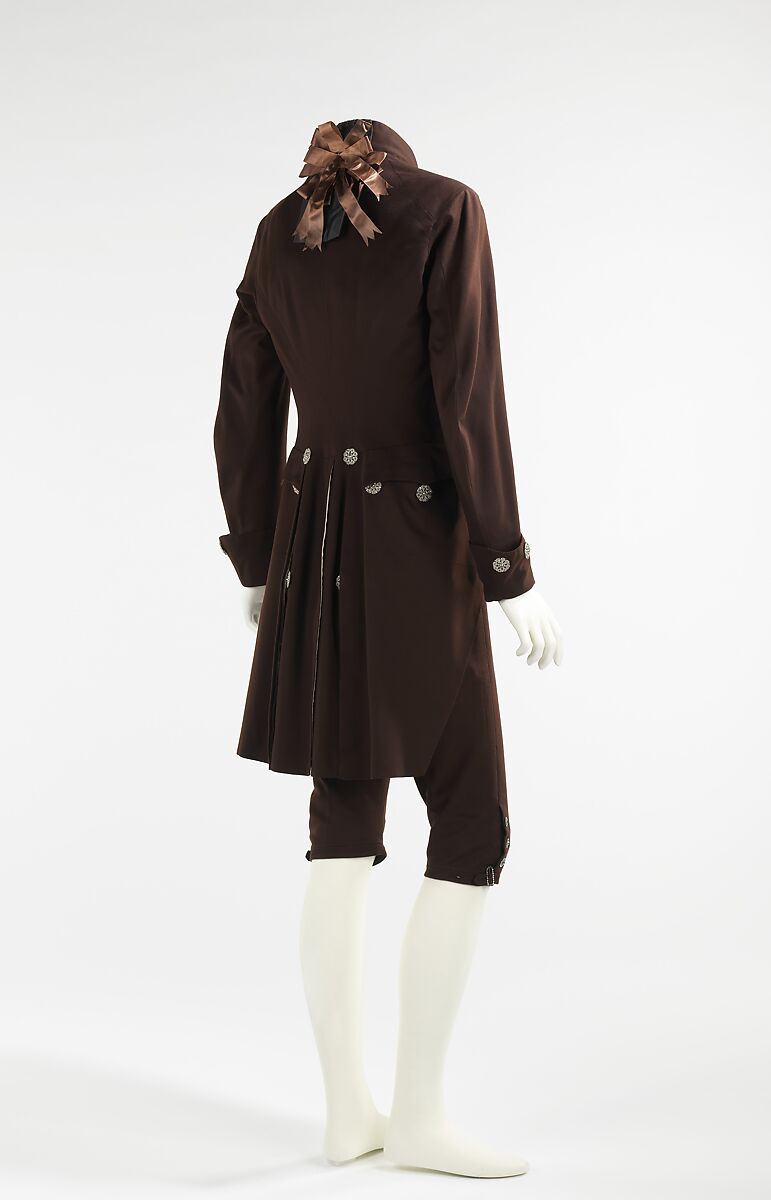 Court presentation ensemble, wool, silk, leather, metal, probably British