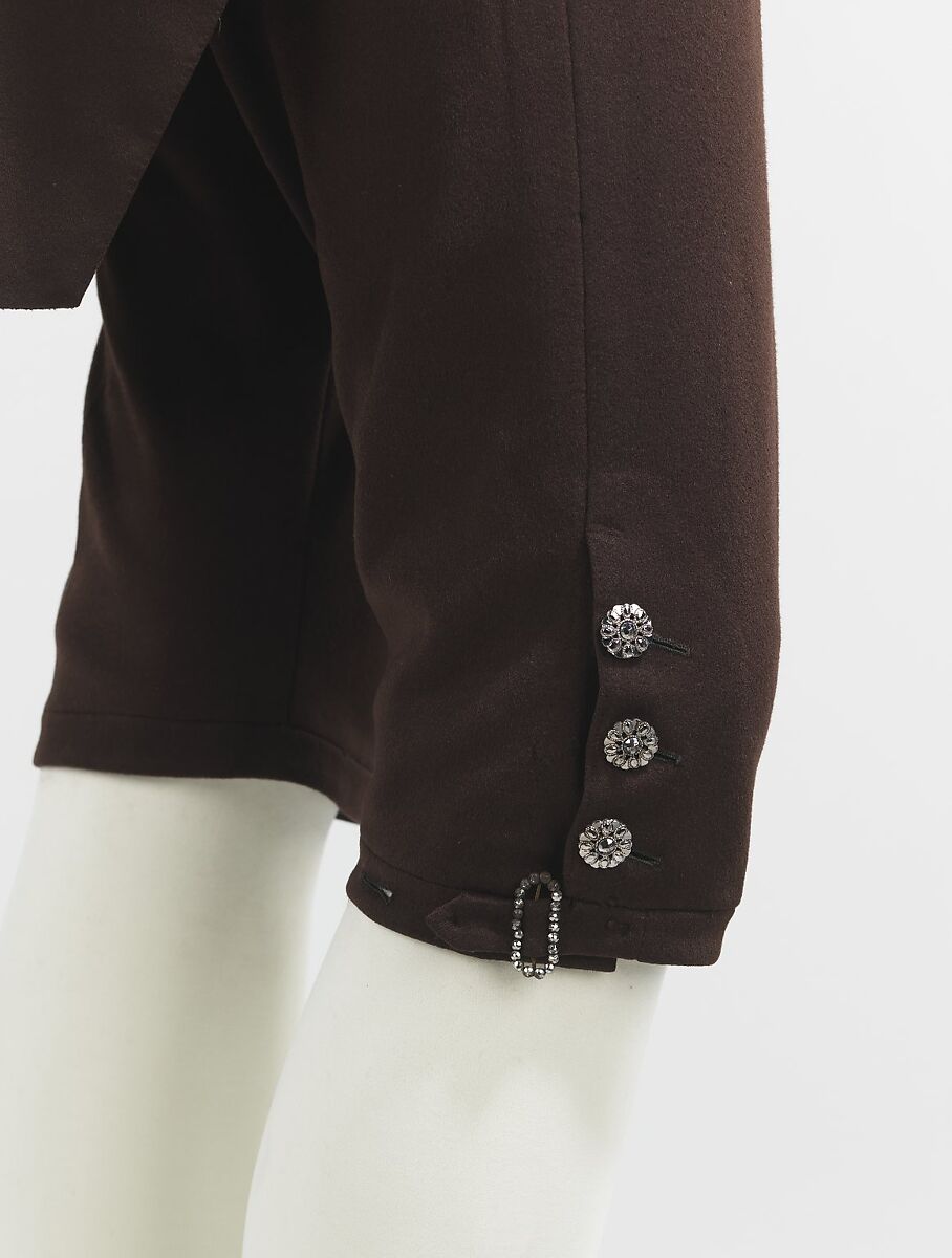 Court presentation ensemble, wool, silk, leather, metal, probably British