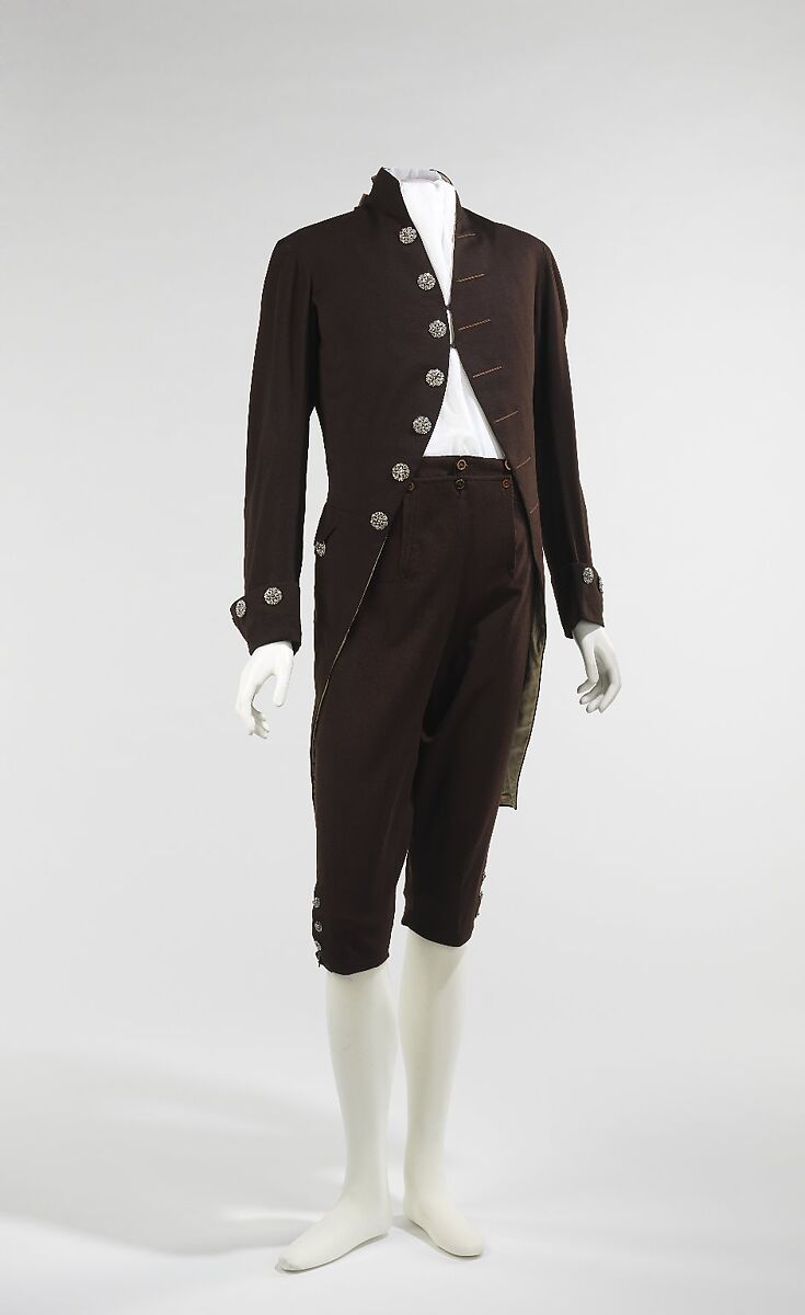 Court presentation ensemble, wool, silk, leather, metal, probably British