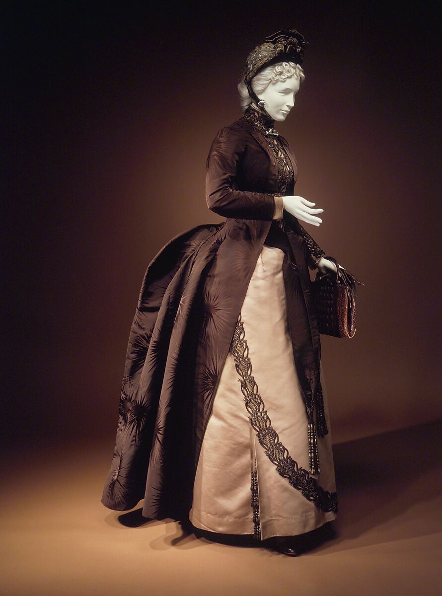 Afternoon dress, House of Worth (French, 1858–1956), silk, metal, French