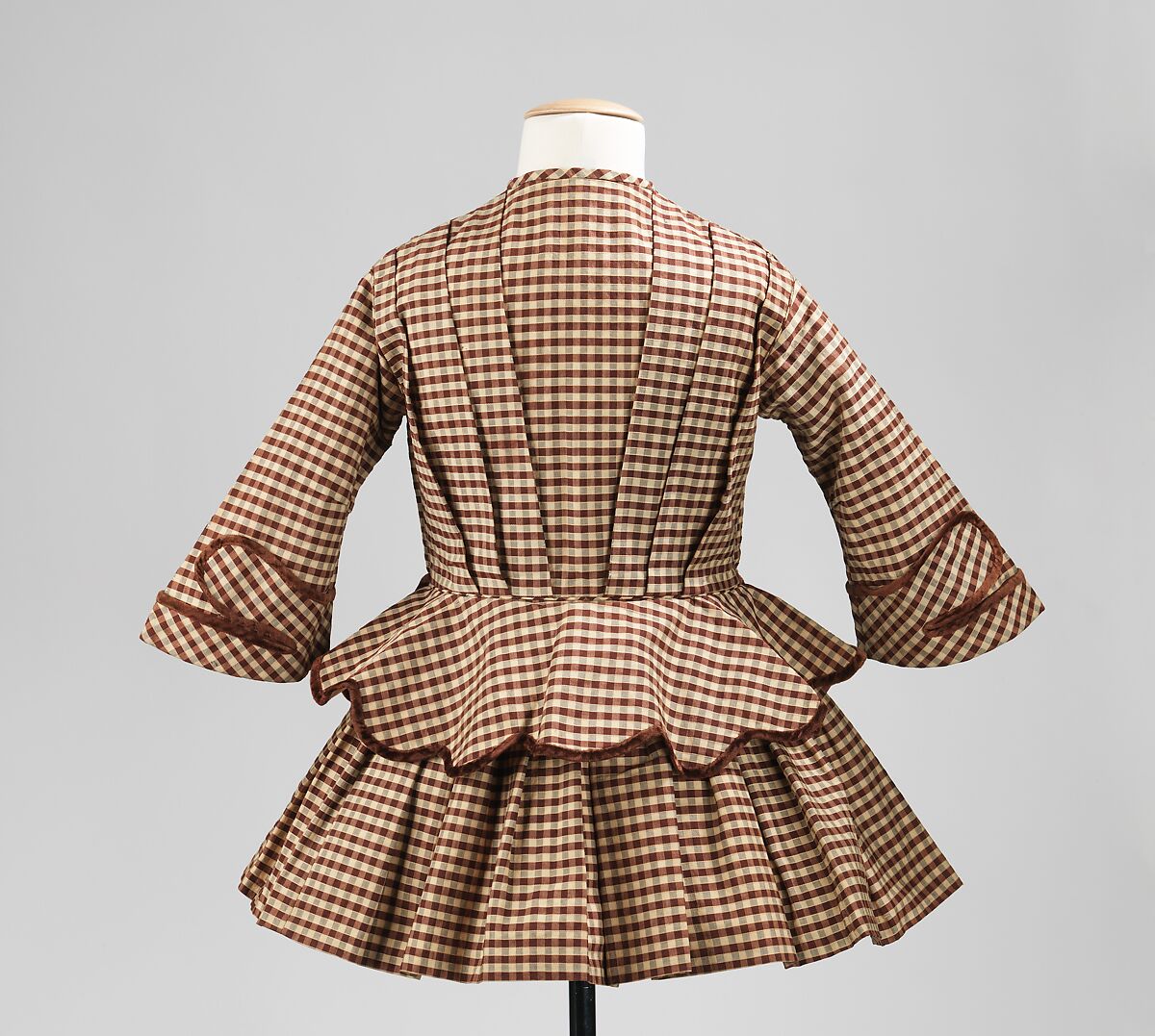 Dress, wool, silk, American