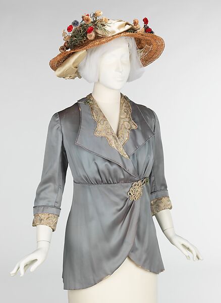 Ensemble, Lord &amp; Taylor (American, founded 1826), silk, metal, leather, synthetic, rhinestones, straw, American 
