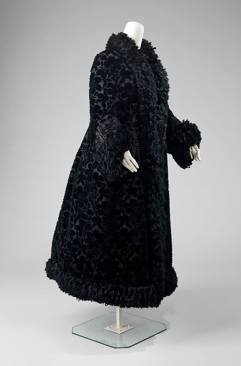 Evening coat, Maison Pingat (French), silk, beads, French 