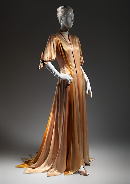 Dressing gown, Charles James (American, born Great Britain, 1906–1978), silk, American