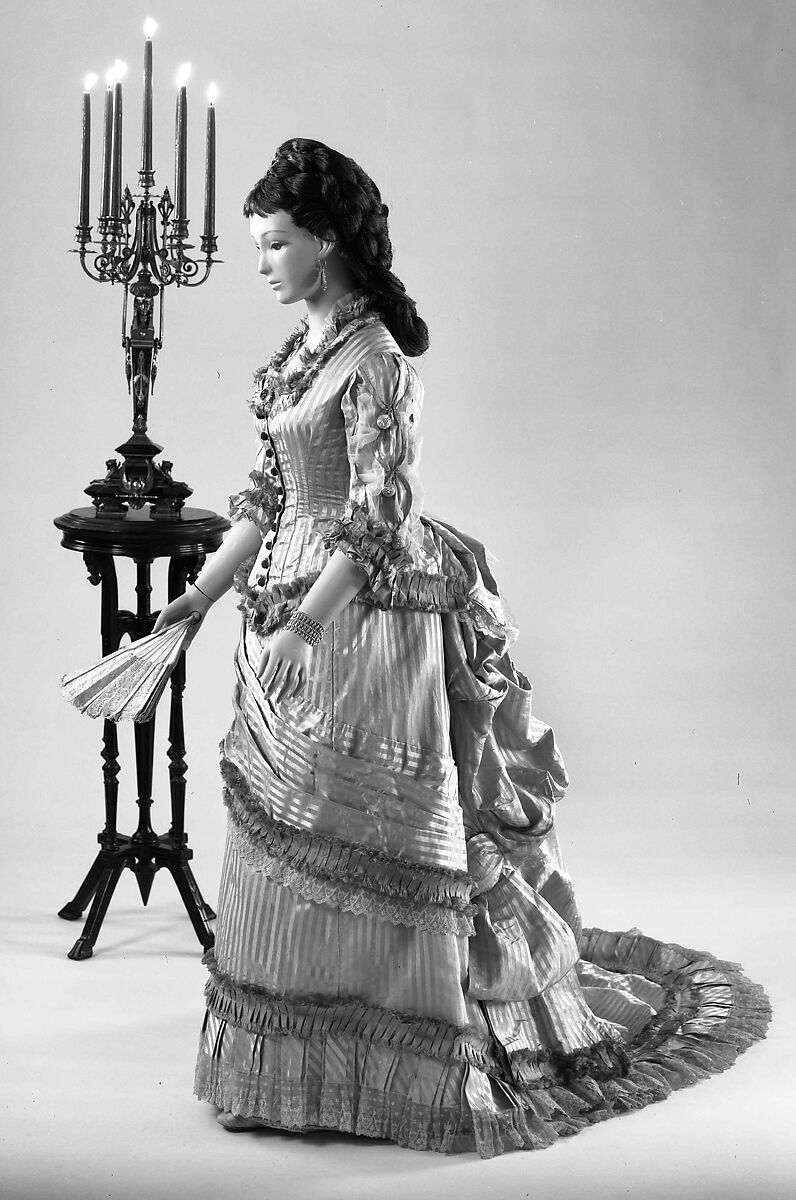 Dinner dress, silk, American