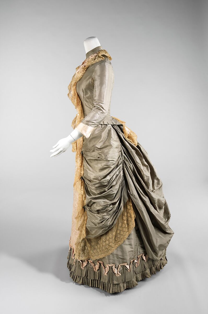 Dress, silk, American