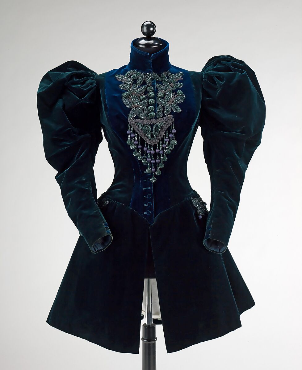 Afternoon jacket, Augustine Martin &amp; Company, silk, jet, beads, French 