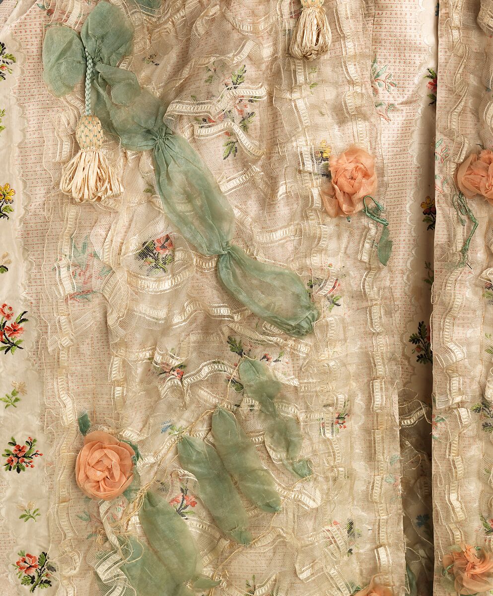 Robe à la française, silk, bast fiber, French