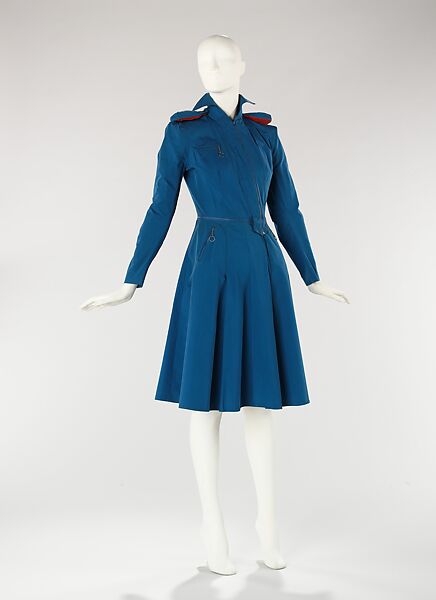 Ensemble, cotton, metal, American