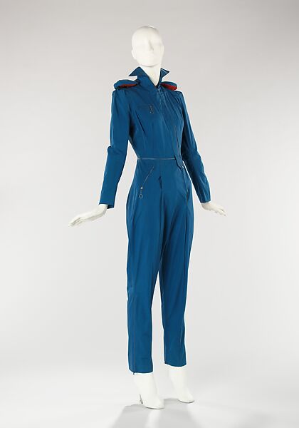 Ensemble, cotton, metal, American