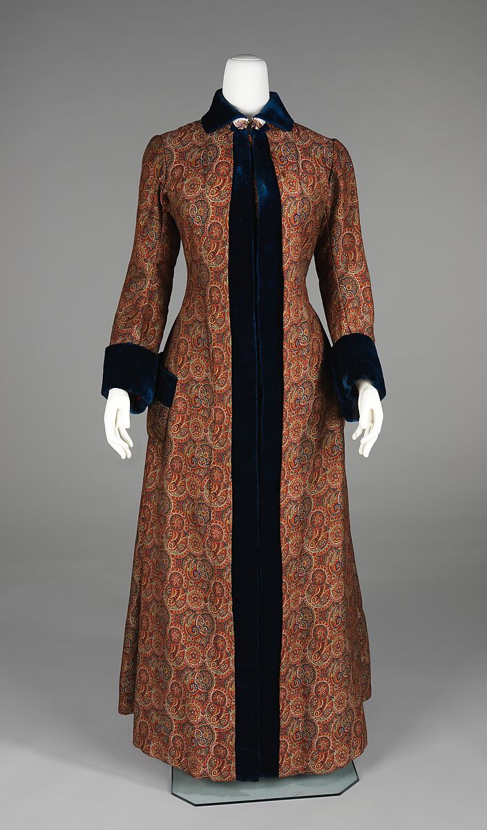 Dressing gown, wool, silk, American 