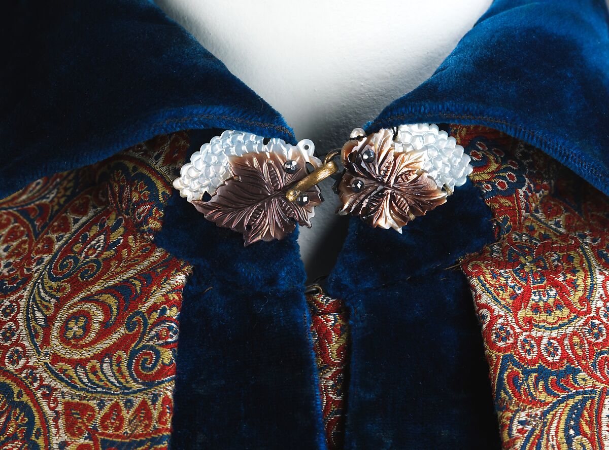 Dressing gown, wool, silk, American