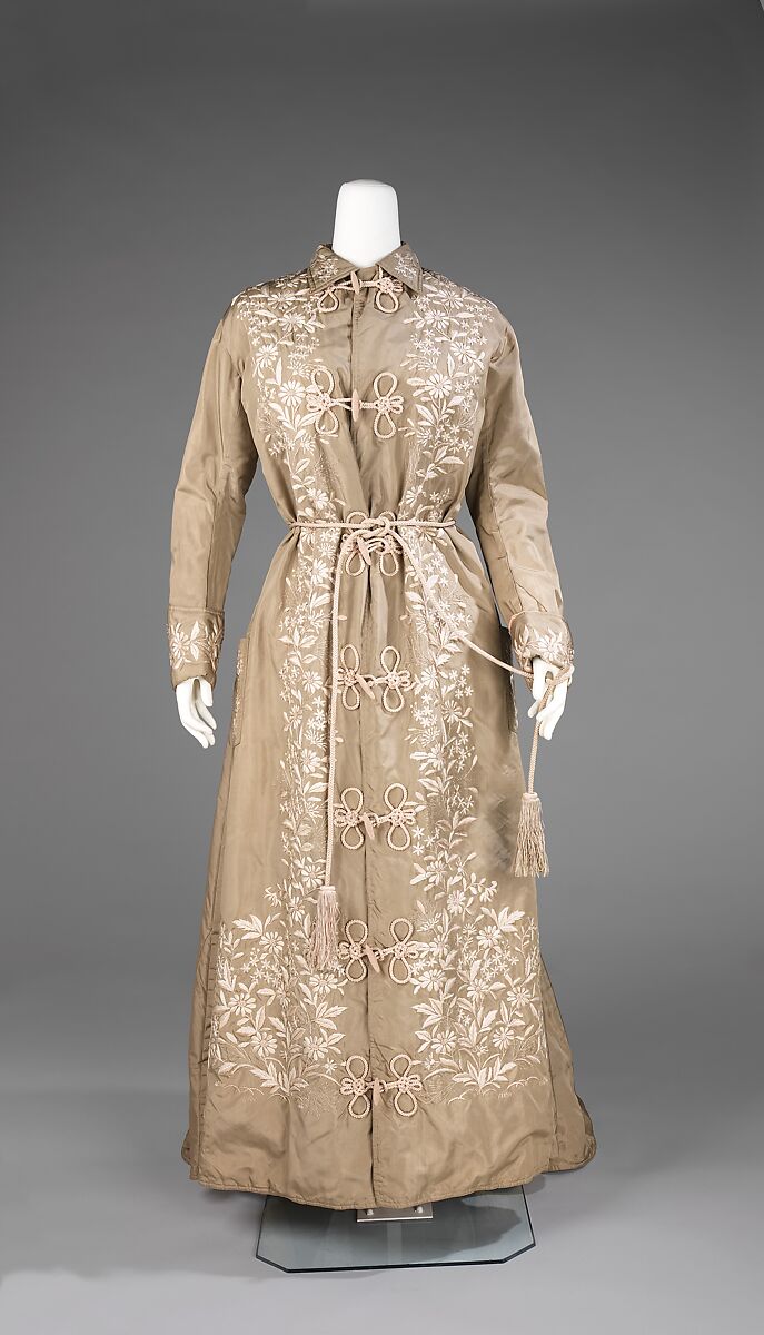 Dressing gown, silk, Japanese 