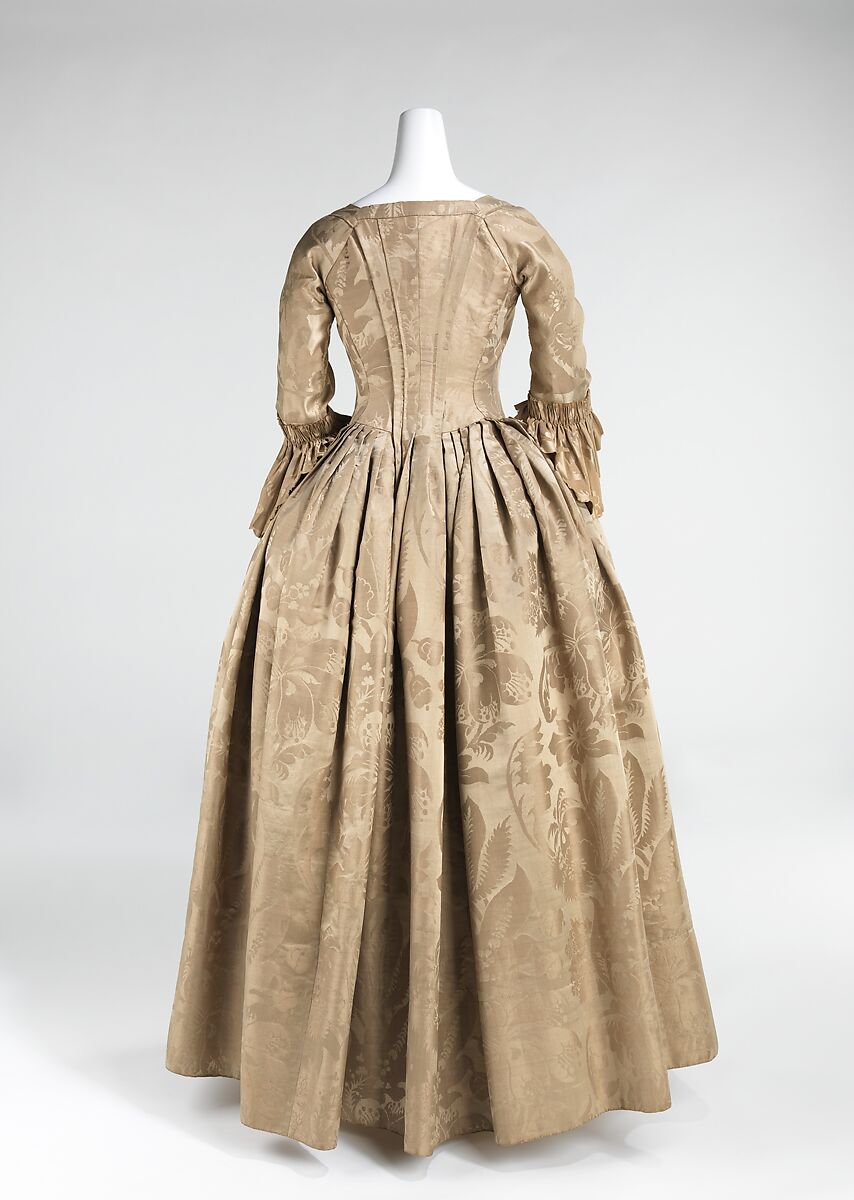 Wedding dress, silk, American