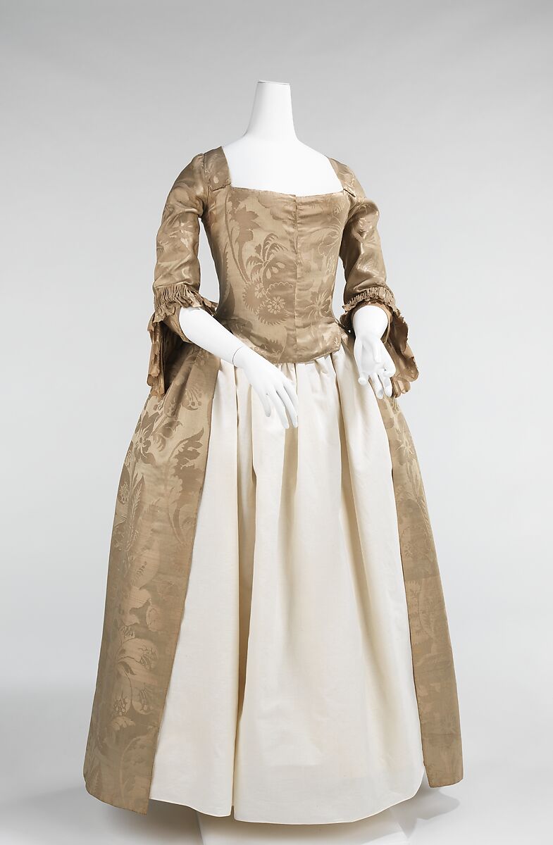 Wedding dress, silk, American