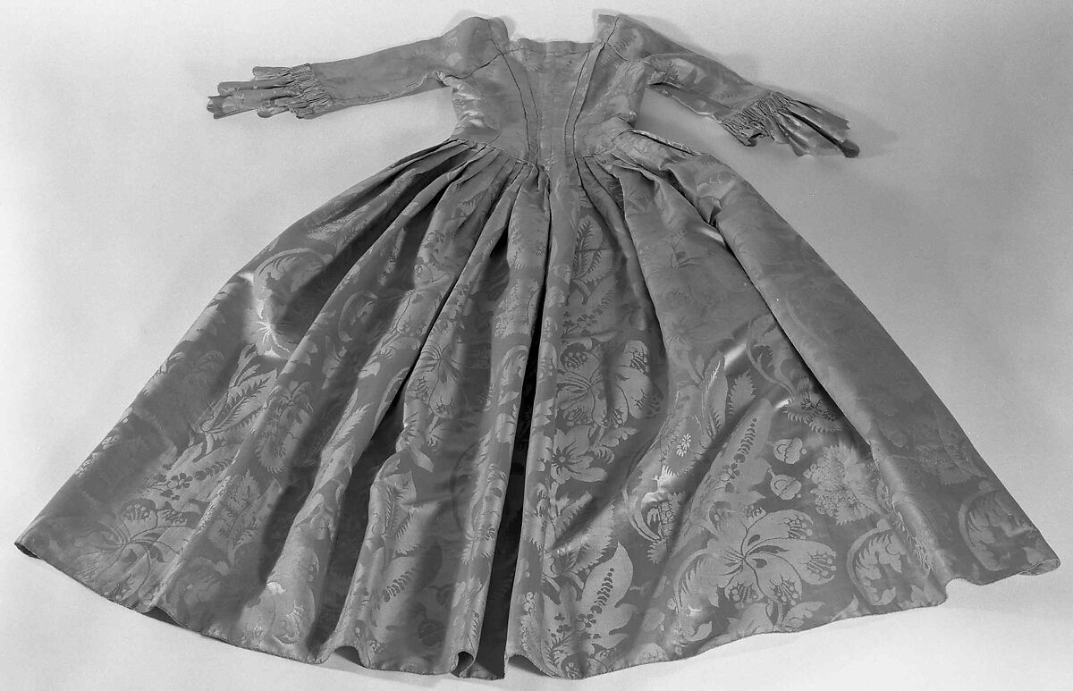 Wedding dress, silk, American