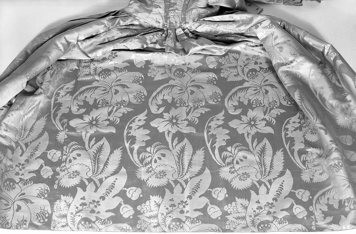 Wedding dress, silk, American