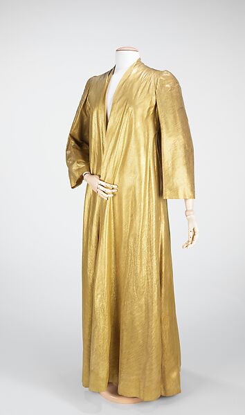 Dressing gown, Charles James (American, born Great Britain, 1906–1978), synthetic, metal, American 