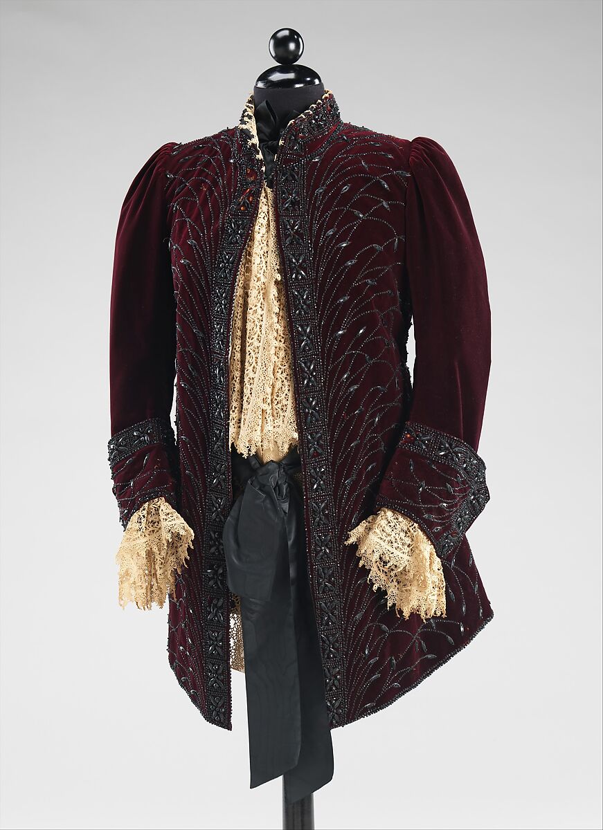 Evening jacket, House of Worth (French, 1858–1956), silk, jet, linen, French 