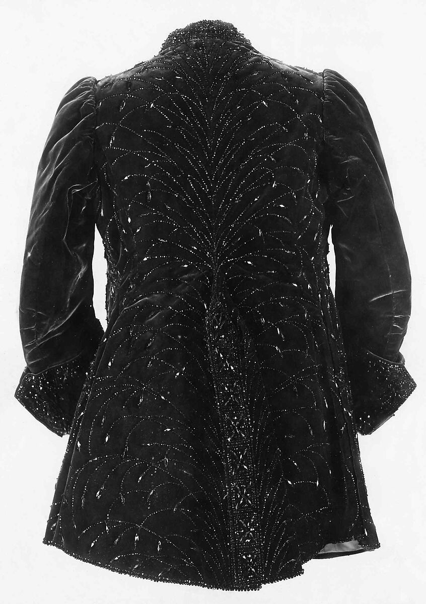 Evening jacket, House of Worth (French, 1858–1956), silk, jet, linen, French