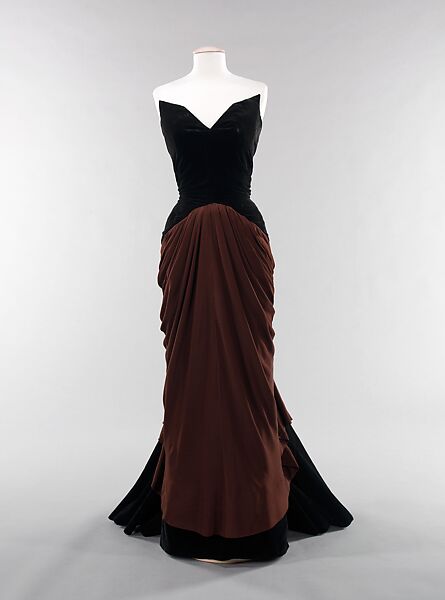 "Bustle", Charles James (American, born Great Britain, 1906–1978), silk/rayon, silk, American 