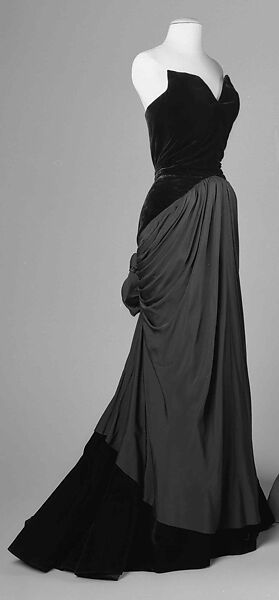 "Bustle", Charles James (American, born Great Britain, 1906–1978), silk/rayon, silk, American