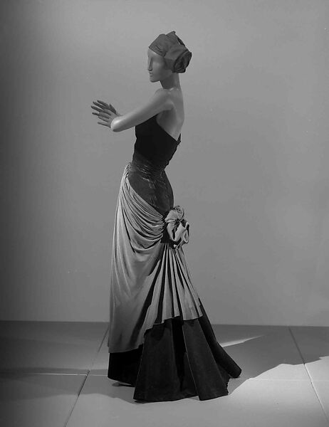 "Bustle", Charles James (American, born Great Britain, 1906–1978), silk/rayon, silk, American