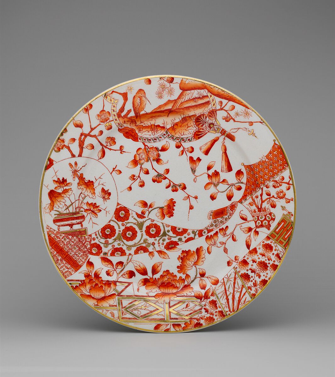 Plate, Ott and Brewer (American, Trenton, New Jersey, 1871–1893), Earthenware, American 