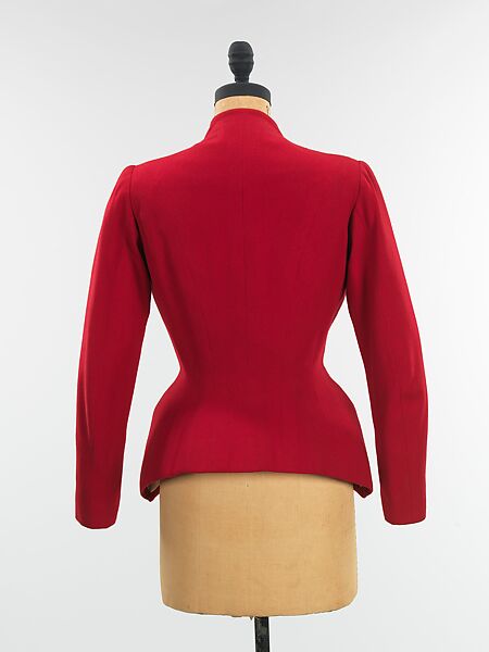 Jacket, Charles James (American, born Great Britain, 1906–1978), wool, silk, American