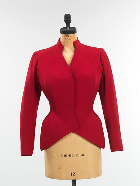 Jacket, Charles James (American, born Great Britain, 1906–1978), wool, silk, American 