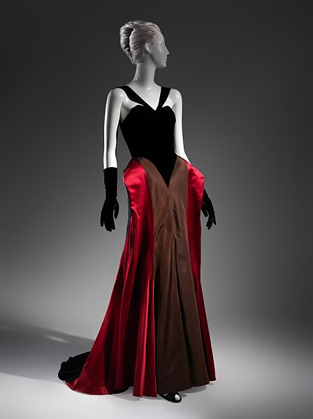 Evening dress, Charles James (American, born Great Britain, 1906–1978), silk/rayon, silk, American