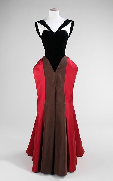 Evening dress, Charles James (American, born Great Britain, 1906–1978), silk/rayon, silk, American 