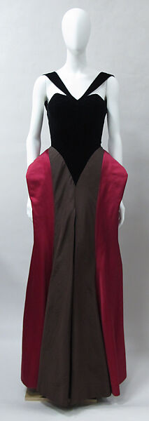 Evening dress, Charles James (American, born Great Britain, 1906–1978), silk/rayon, silk, American