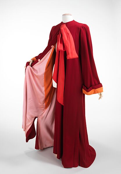 Dressing gown, Charles James (American, born Great Britain, 1906–1978), wool, silk, American 