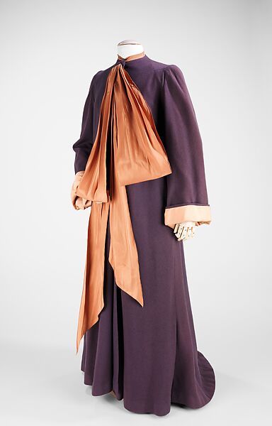 Dressing gown, Charles James (American, born Great Britain, 1906–1978), wool, silk, American 