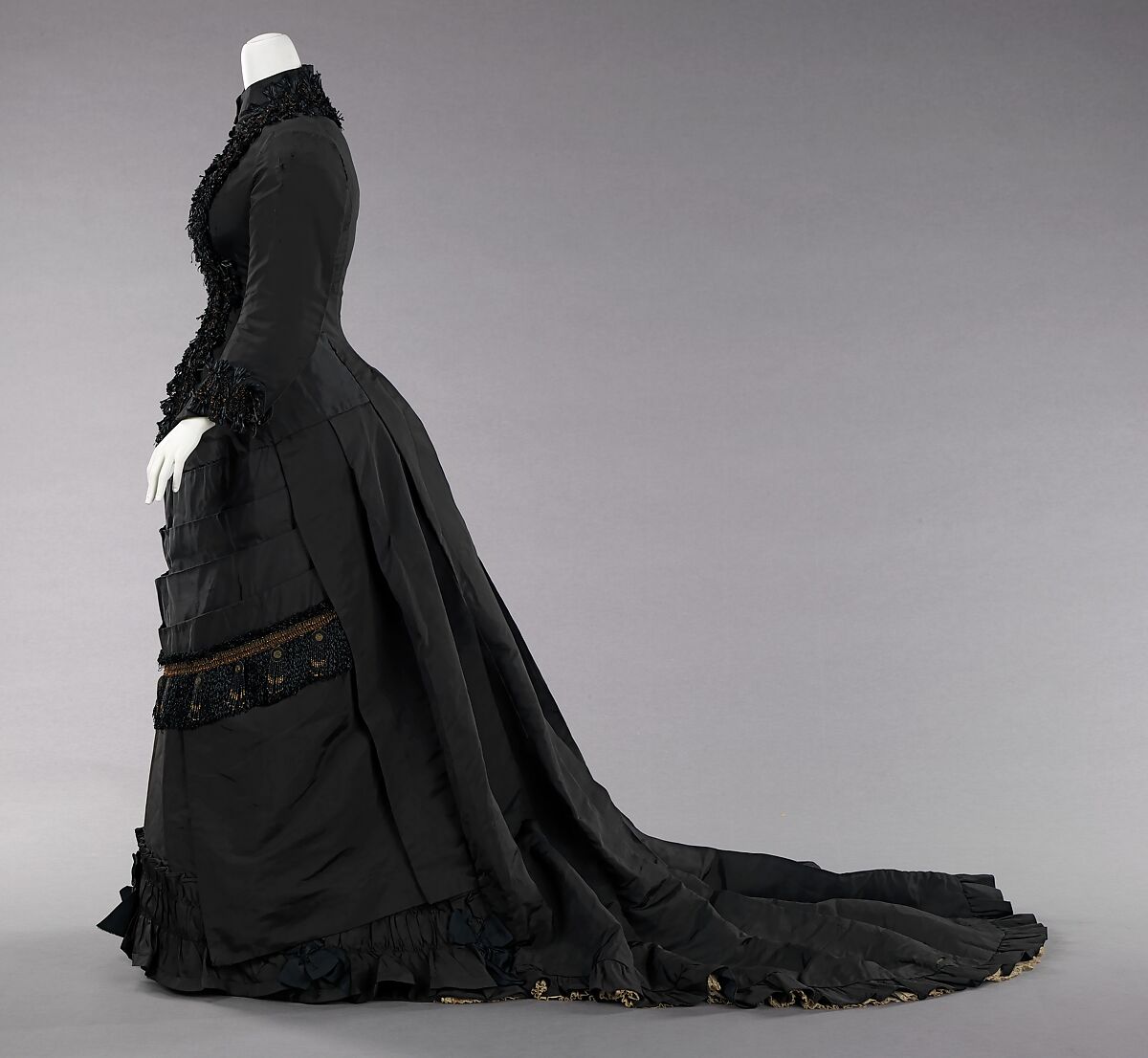 Dinner dress, silk, metal, Spanish