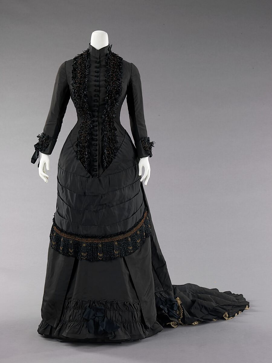 Dinner dress, silk, metal, Spanish 