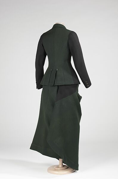 Riding habit, wool, silk, American