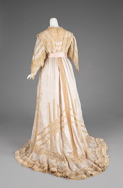 Negligée, silk, cotton, American