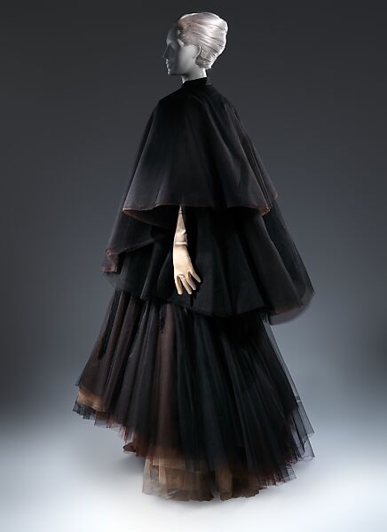 Evening cape, Charles James (American, born Great Britain, 1906–1978), silk, synthetic, American