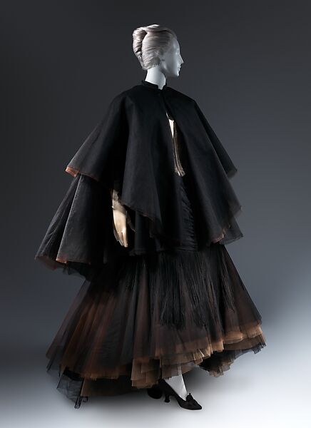 Evening cape, Charles James (American, born Great Britain, 1906–1978), silk, synthetic, American