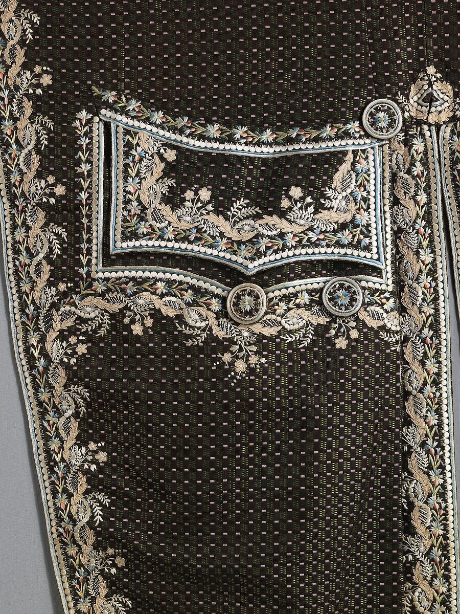 Cutaway coat, silk, French