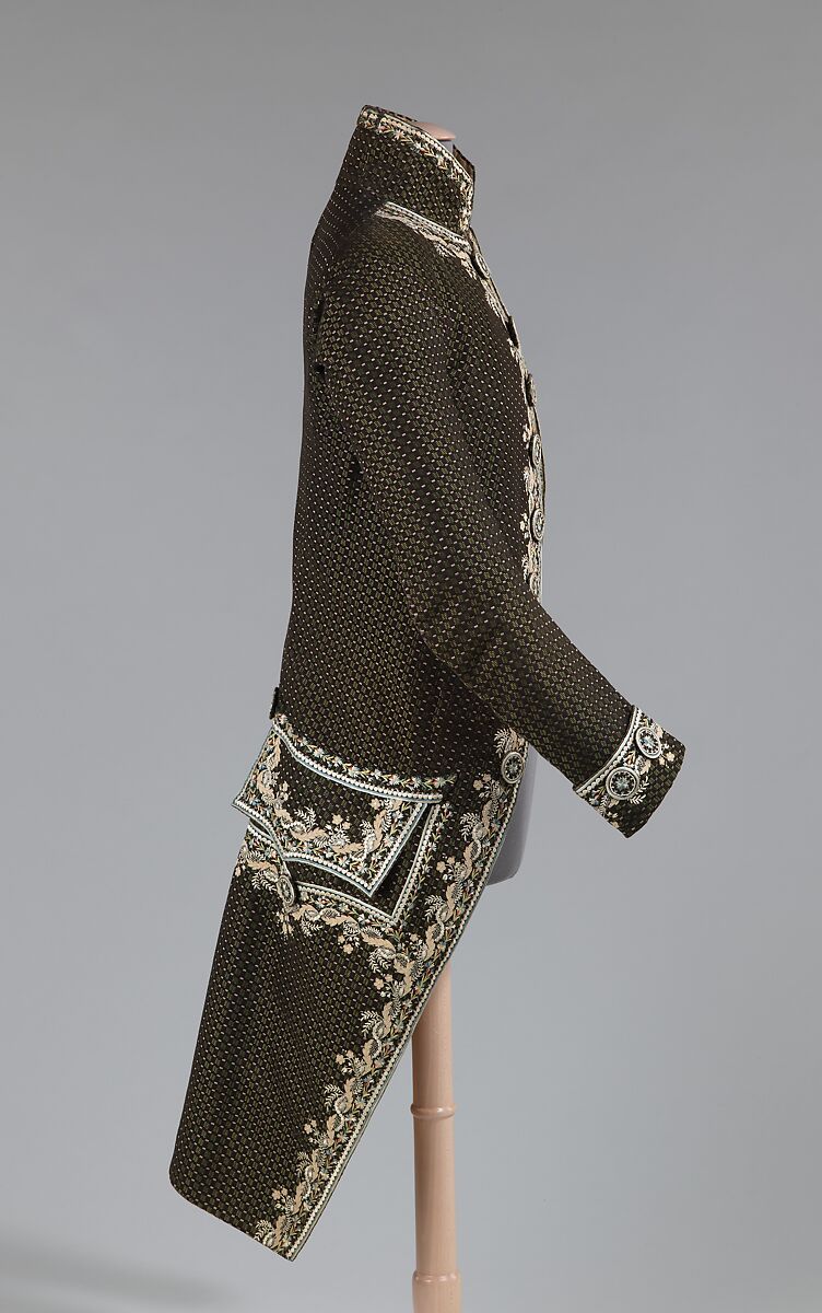 Cutaway coat, silk, French