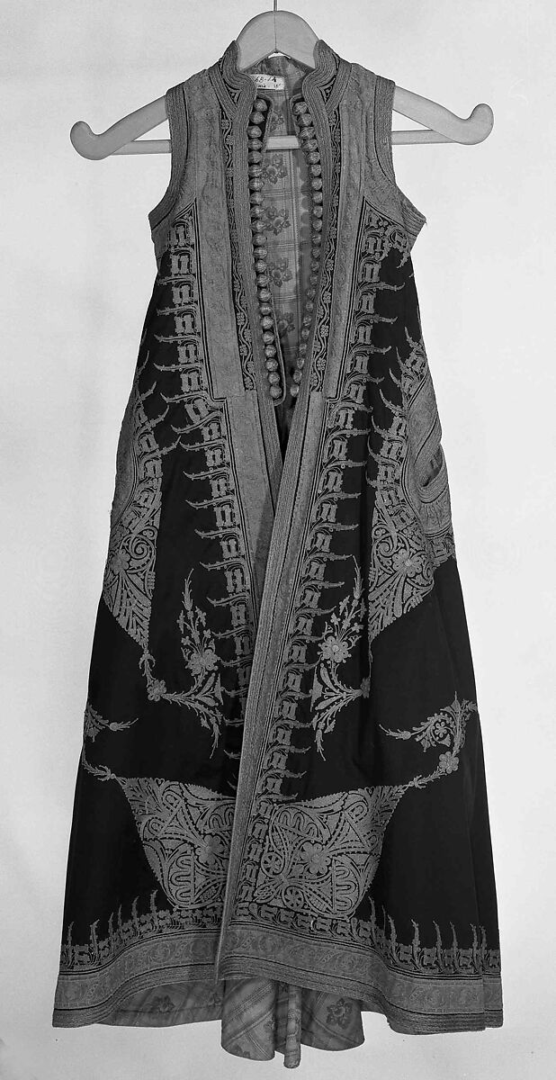 Wedding ensemble, wool, cotton, silk, metal