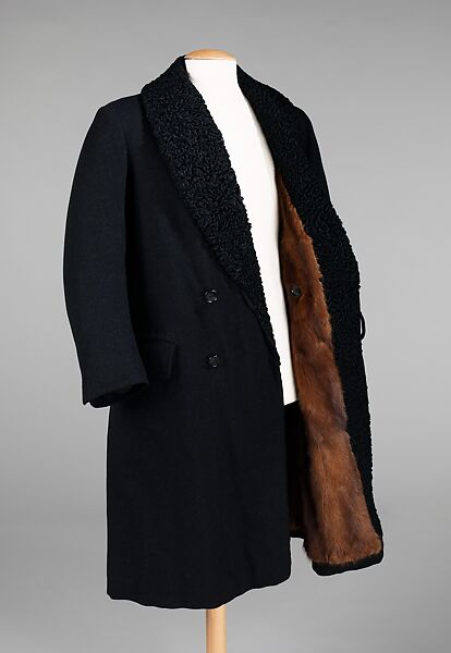 Overcoat, wool, fur, American